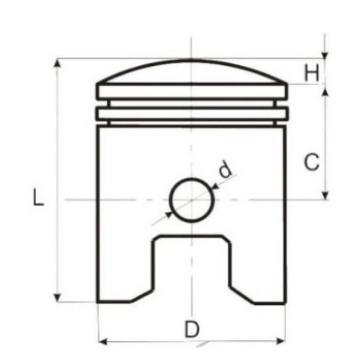Piston Piaggio Vespa Liberty 150cc 4T 62.5mm 2 Piston Piaggio Vespa Liberty 150cc 4T 62.5mm 2