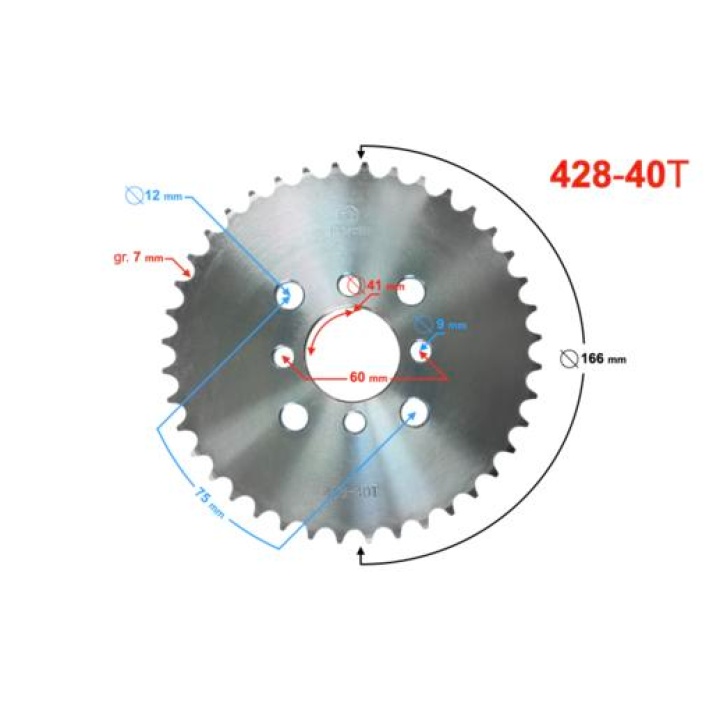 Pinion Spate ATV Bashan 40 dinti 40.5mm 2