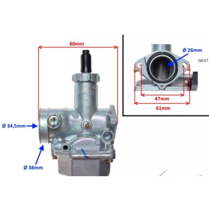 Carburator ATV PZ26 125cc 150cc 200cc 250cc 4T soc manual 2
