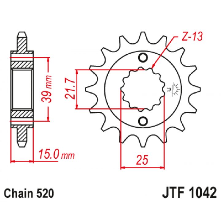 Pinion Transmisie Fata ATV Kymco KXR 250cc 14Z 2 Pinion Transmisie Fata ATV Kymco KXR 250cc 14Z 2