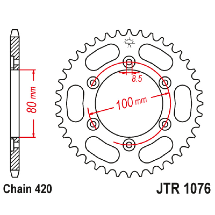 Kit Lant  Rieju Rr Spike Sm50 2003-2005 Z=12/52 3