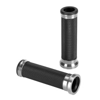 Mansoane moto universale Lampa Alu-Grip argintii 22/25mm 2