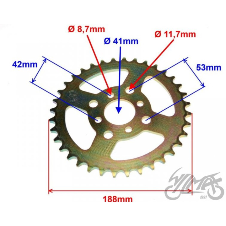 Pinion Roată Spate Ax Posterior Scuter/Moto