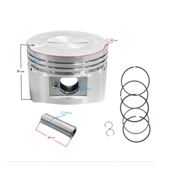 Kit piston complet Barton NXT 125 Ø52 mm 