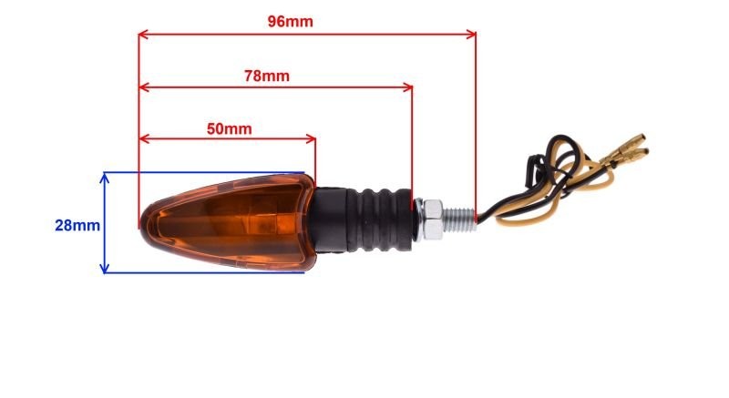 Semnalizare Moto Universala Oval Lentila Aramie Fata Stanga