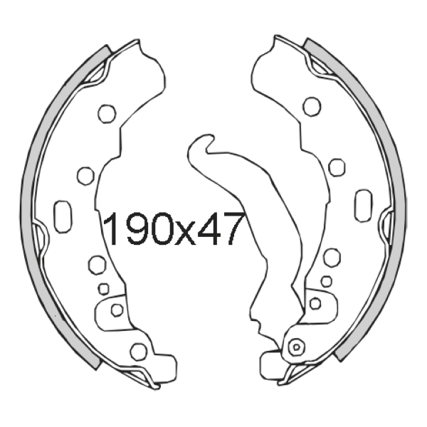 Set saboti frana Piaggio Ape TM P703 Diesel 220 420cc