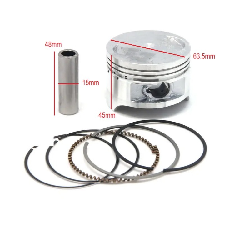 Piston CG200 200cc 4T – Ø63,5 mm, bolt Ø15 mm