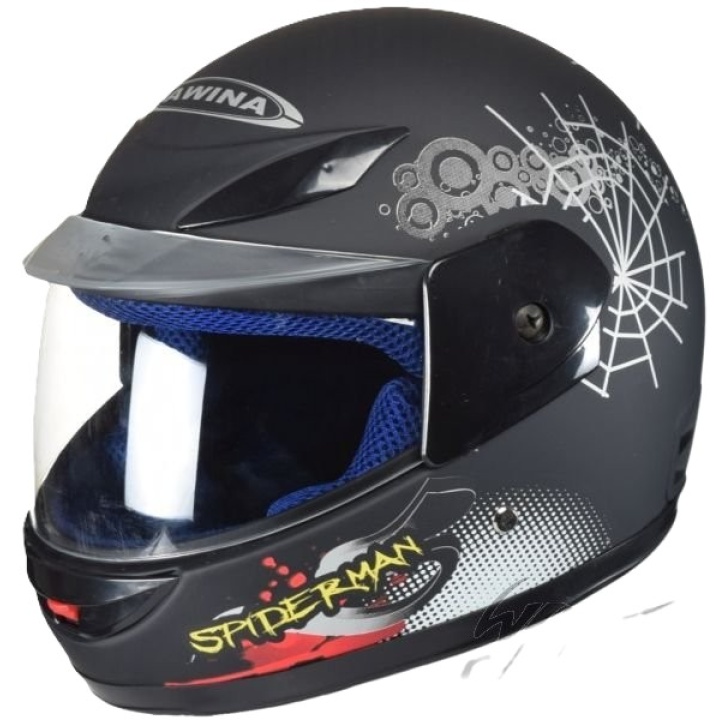 Cască Copii Mini Moto / ATV TN-8636 Spider Web Negru Mat 47-48 cm