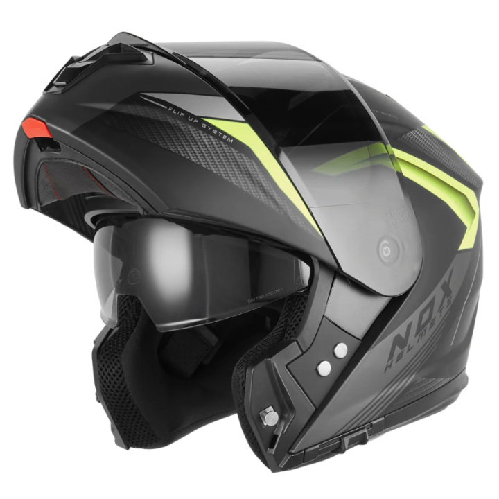 Casca NOX Flip Up Modulara N968 Shift Nergu/Fluo – 2XL