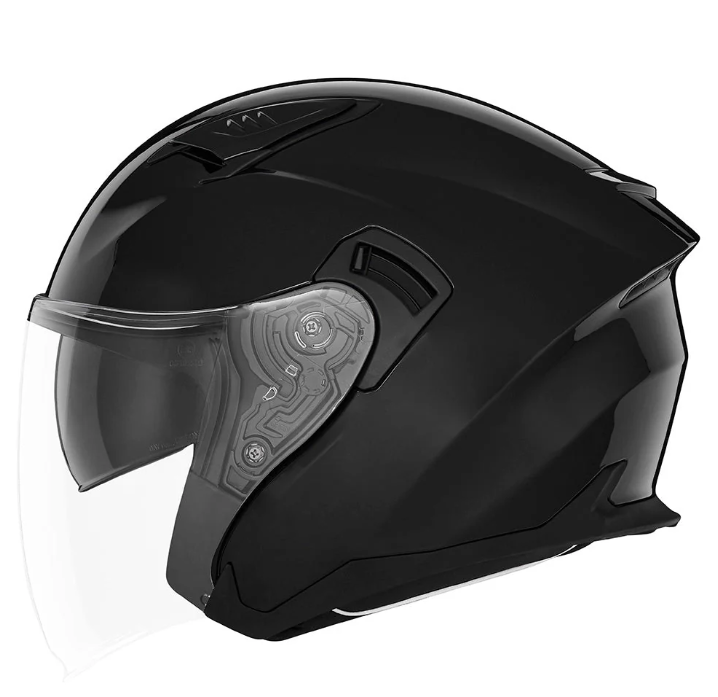 Casca Moto NOX JET N130 Negru Lucios – L