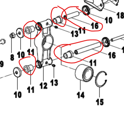 kit bucse fuzeta cf moto si bolt