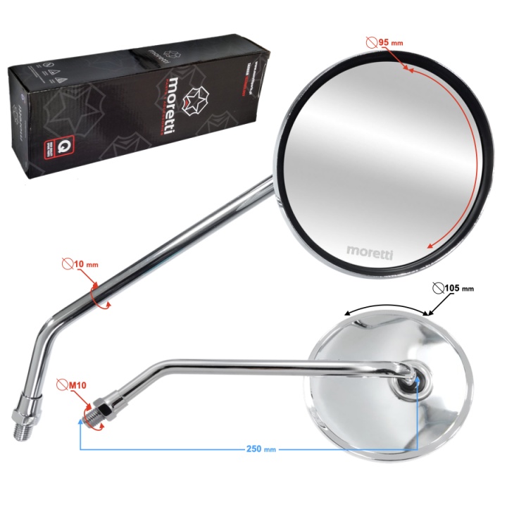 Oglinzi Cromate Moto Clasic Filet 10mm 2
