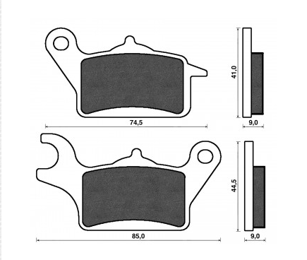 Placute Frana Fata Dreapta Yamaha Tricity 125 2 Placute Frana Fata Dreapta Yamaha Tricity 125 2