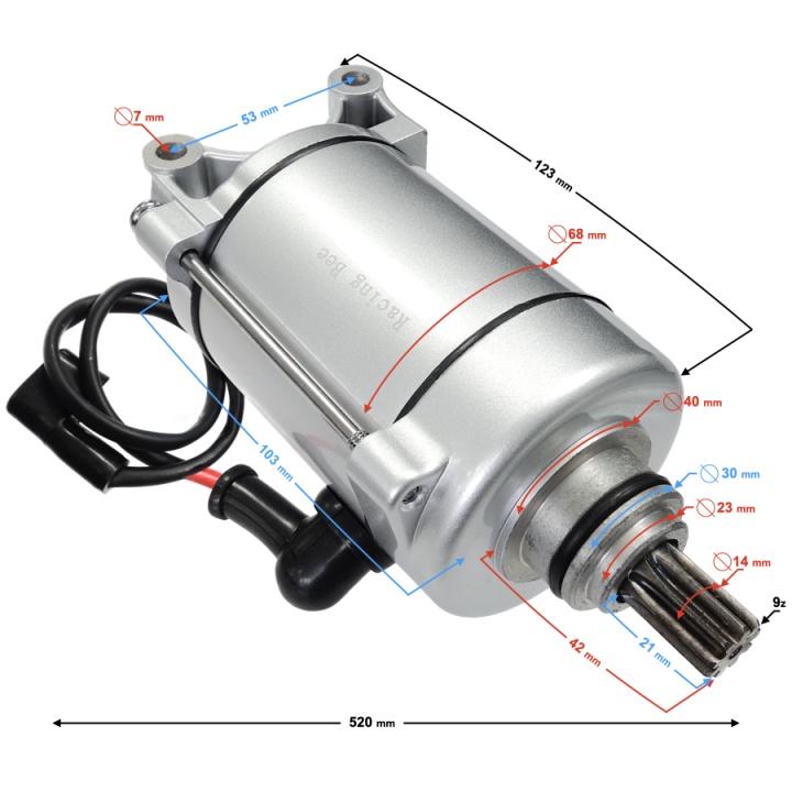 Electromotor Atv Bashan 200cc 250cc 9 Dinti Ax 14mm 2