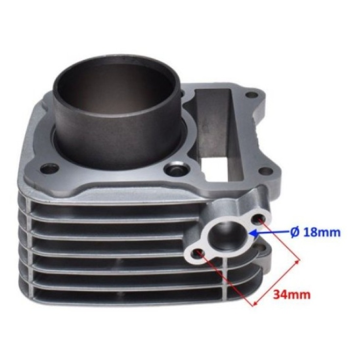 Set motor cilindru complet Suzuki GN125 57mm Euro 2 piston plat bolt 14mm 3